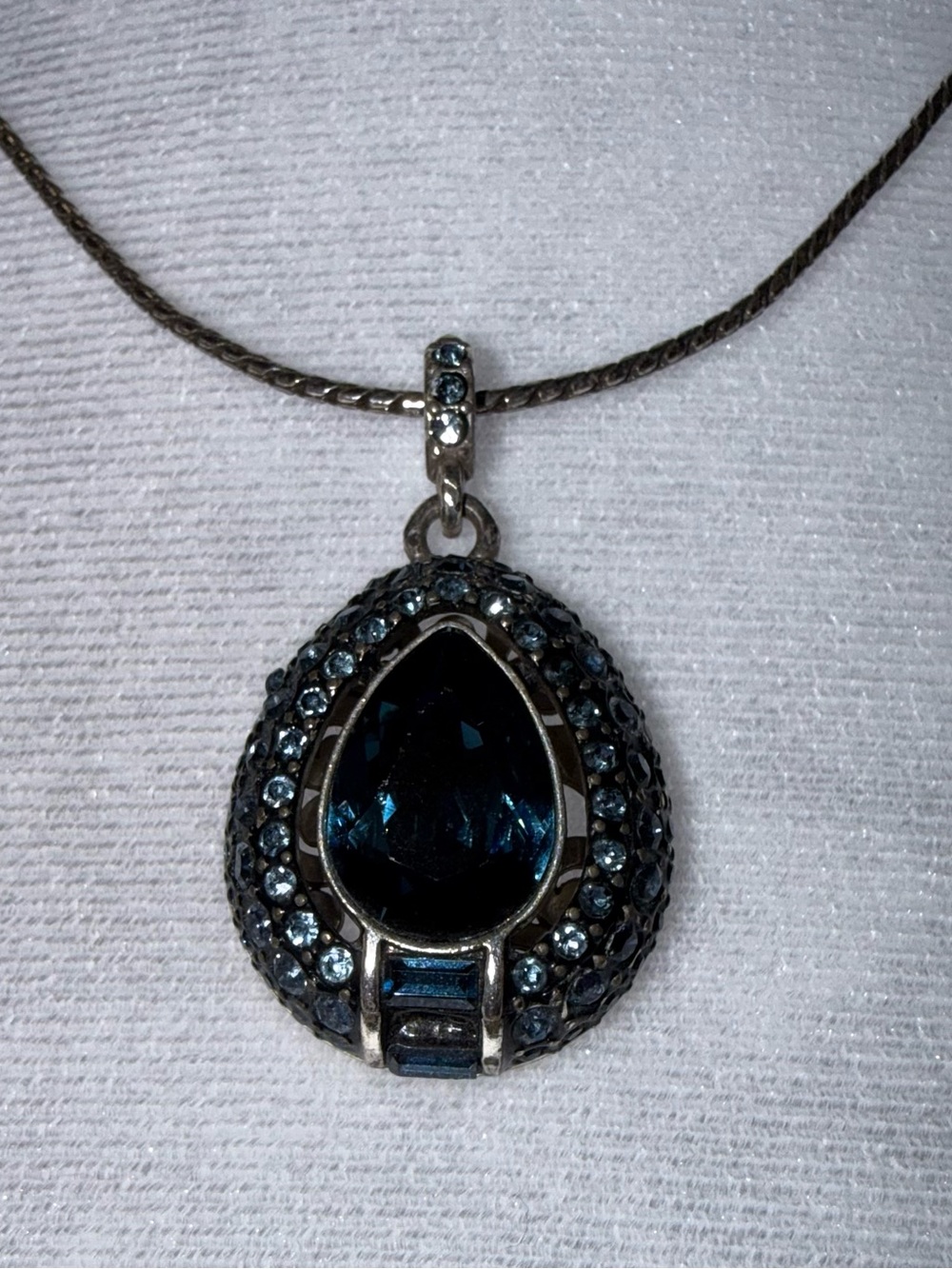 Brighton BlueTeardrop Crystal Pendant Necklace - Picture 2 of 8
